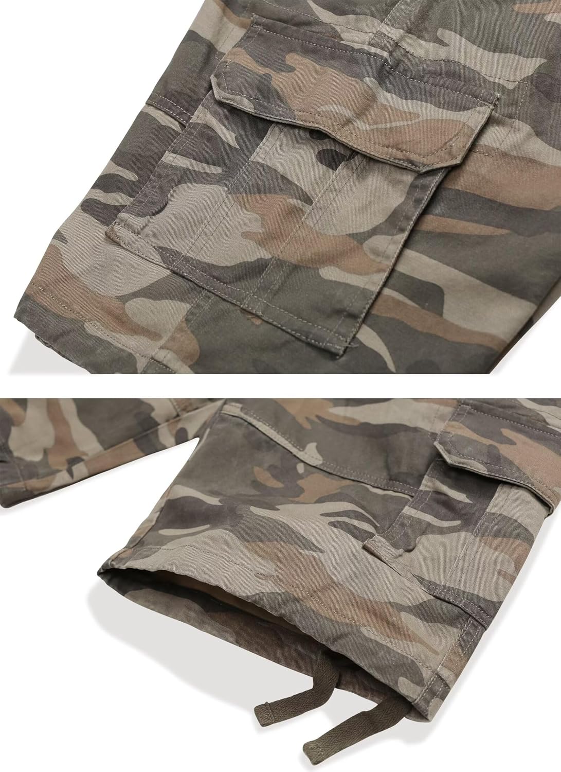 KOCTHOMY Men's Camo Cargo Shorts Cotton Relaxed Fit Casual Work Short with Multi Pockets No Belt. - Image 5