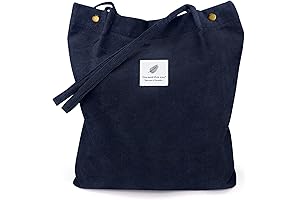 Navy Corduroy Tote Bags for Women