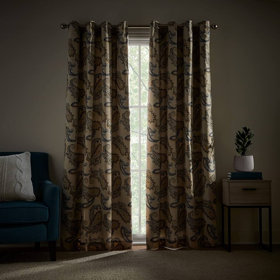 その他 Curtains [CD] Amazon.com: TWOPAGES Floral Altair Pattern Curtain 26 x 96