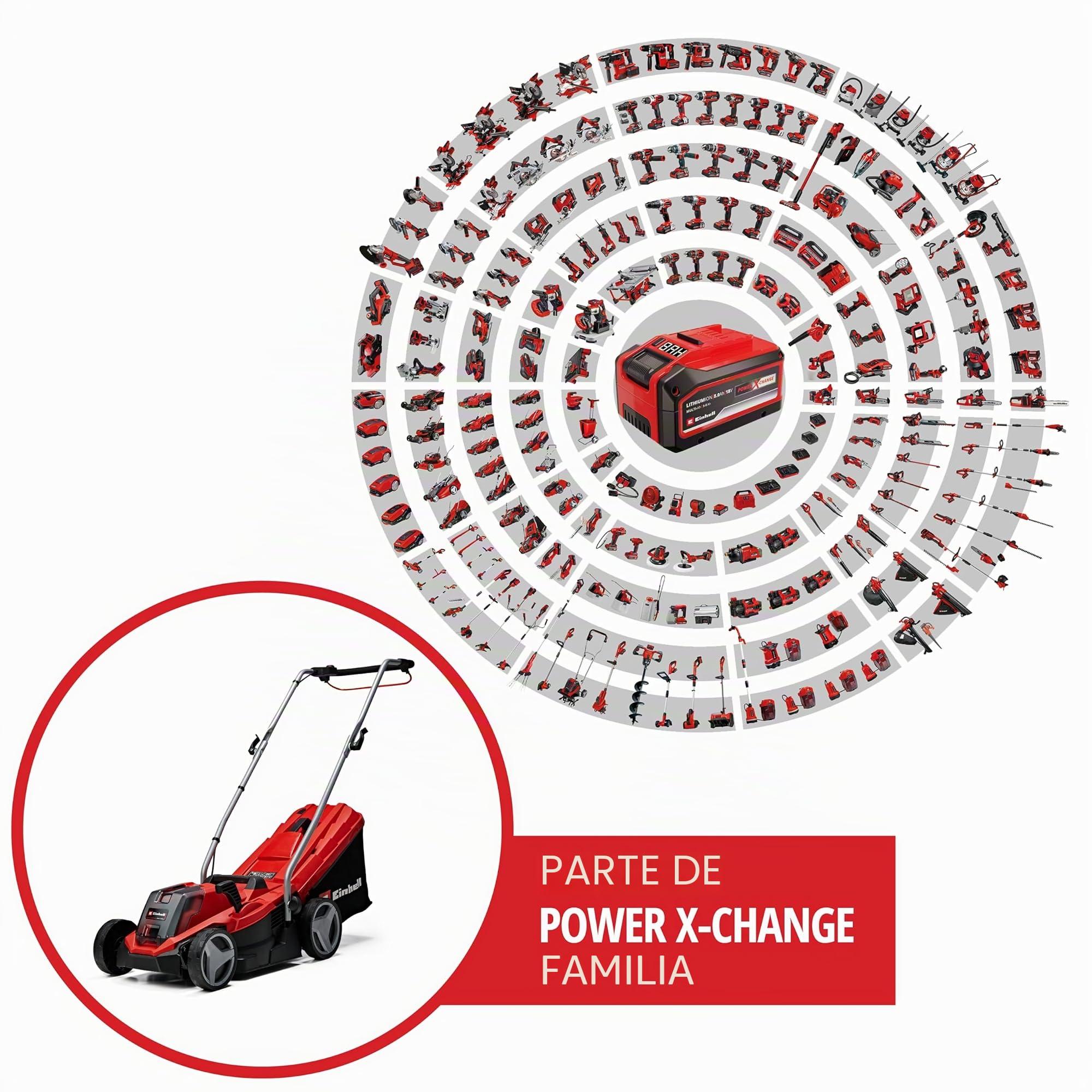 Einhell 3413266 Cortacésped con batería, 18 Volt