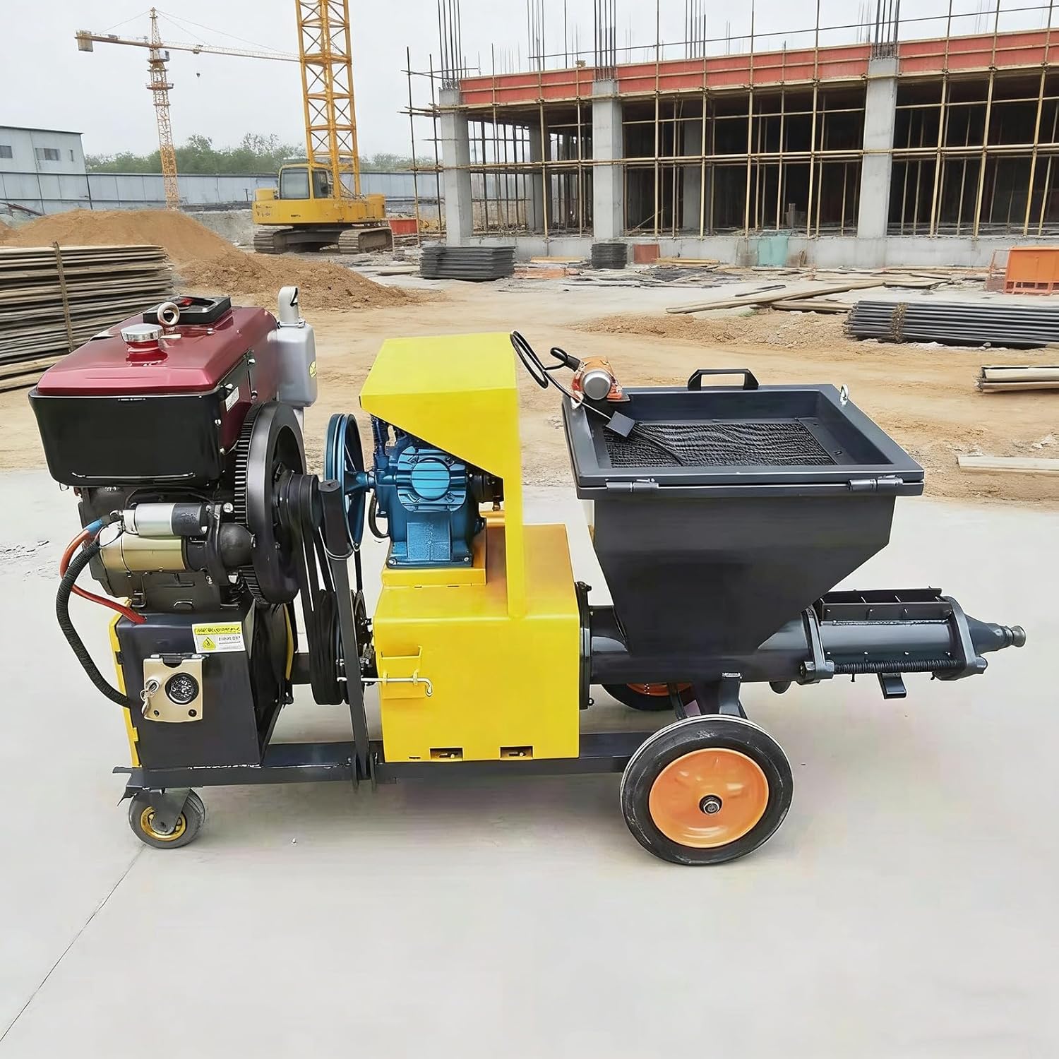 Wall Mortar Sprayer, Cement Plastering Machine for Residential Buildings, Handheld and Easy to Clean, Perfect for Masons Working on Home Additions and Repairs