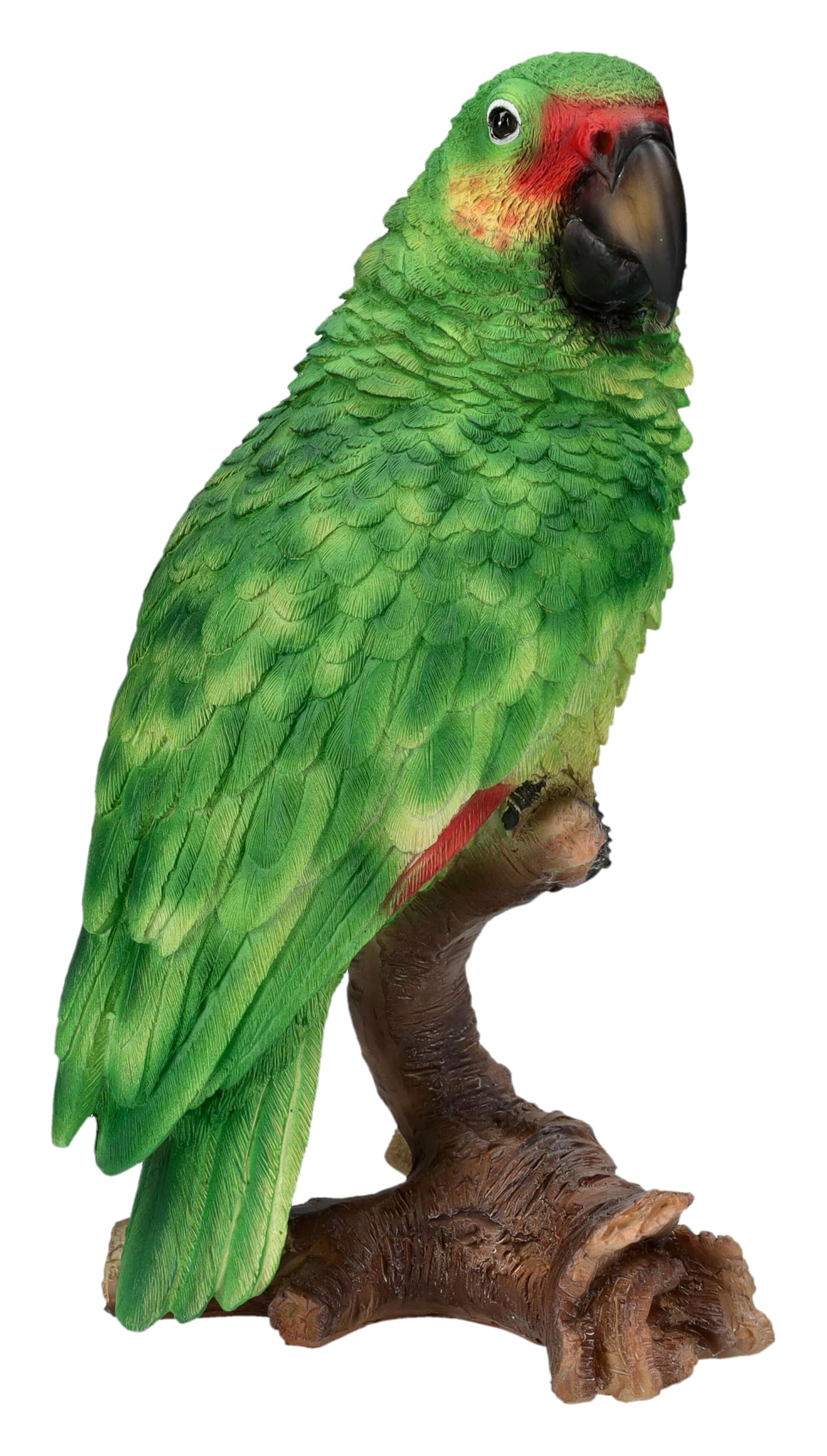 Figuren Shop GmbH Gartenfigur Grüner Papagei – lebensechte Papagei Dekofigur von HotAnt, exotische Tierfigur 22,5 cm