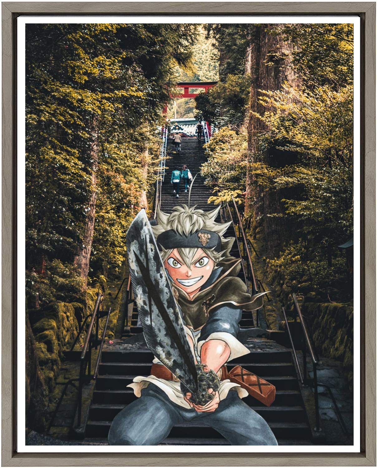 Black Clover Anime Fan Collection Art Prints Asta Fabric Paper Wall Decorative Poster,8 X 10 Inches,No Frame