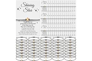 50 Sets Employee Appreciation Star Bracelets Bulk