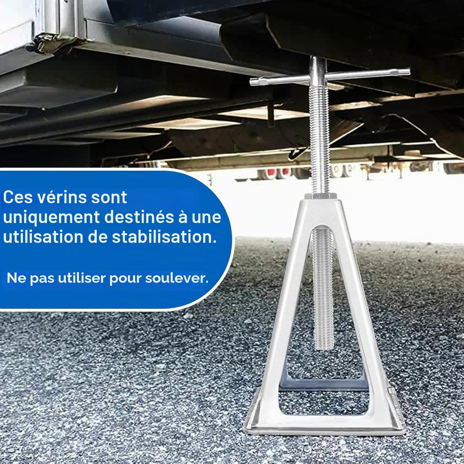 4 Pcs Chandelles de Stabilisation pour Caravane Stabilisateur,Béquille pour Caravane en Aluminium Hauteur Réglable 270-440 mm,Charge maximale:1000 kg,Pour voiture,caravane,camping-car,remorque