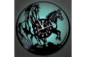 Illuminating Equestrian Timepiece: The Dimmable Running Horse Wall Clock