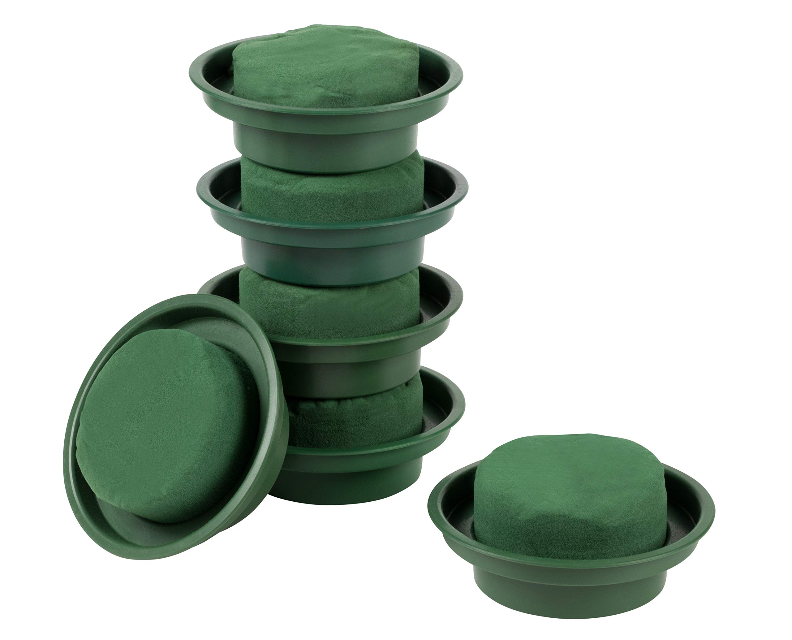 Flower Arrangement Supplies - 6-Pack Round Floral Foam in Single Bowl Design