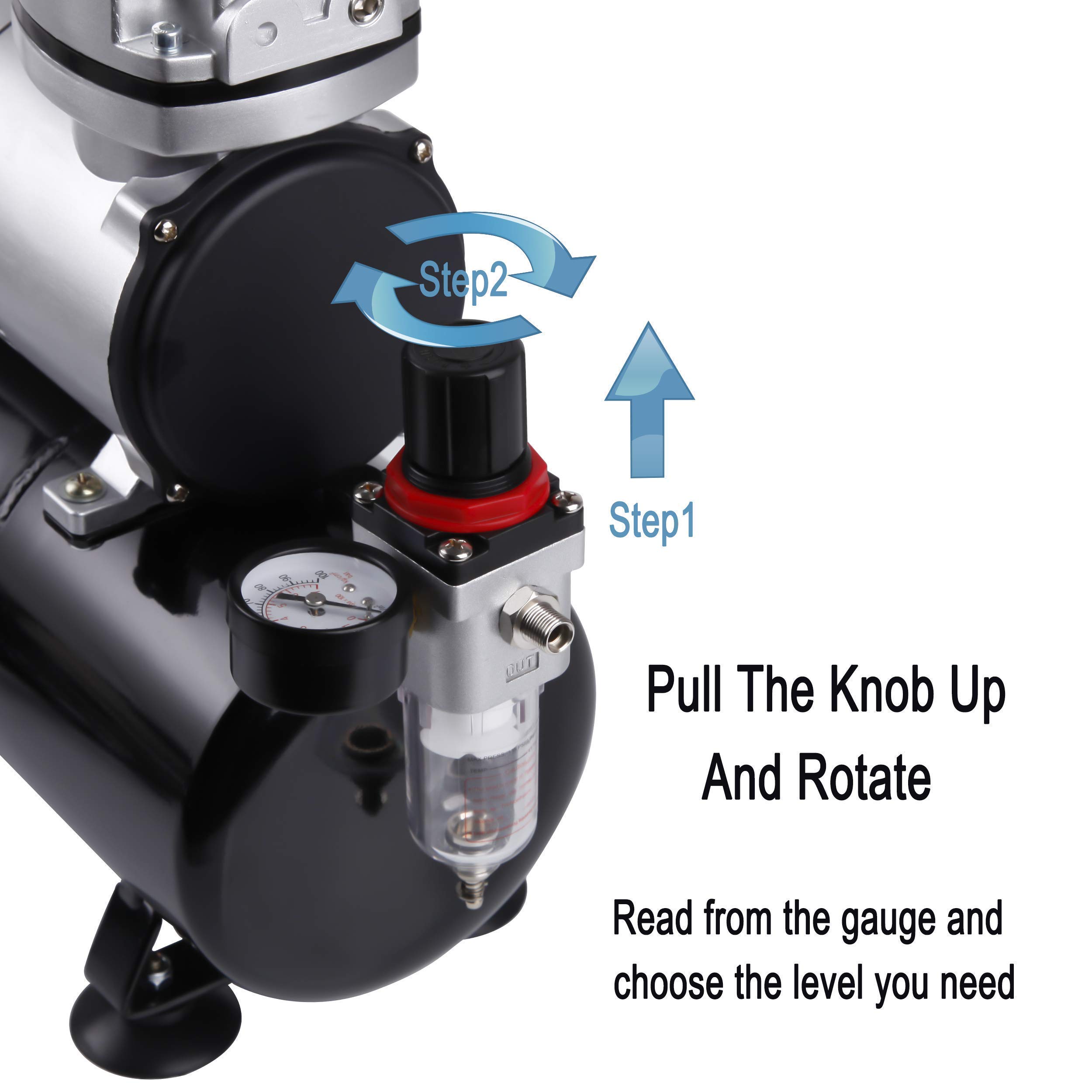 TIMBERTECH Airbrush Kit ABPST06 and AP10 Acrylic Airbrush Paint Set
