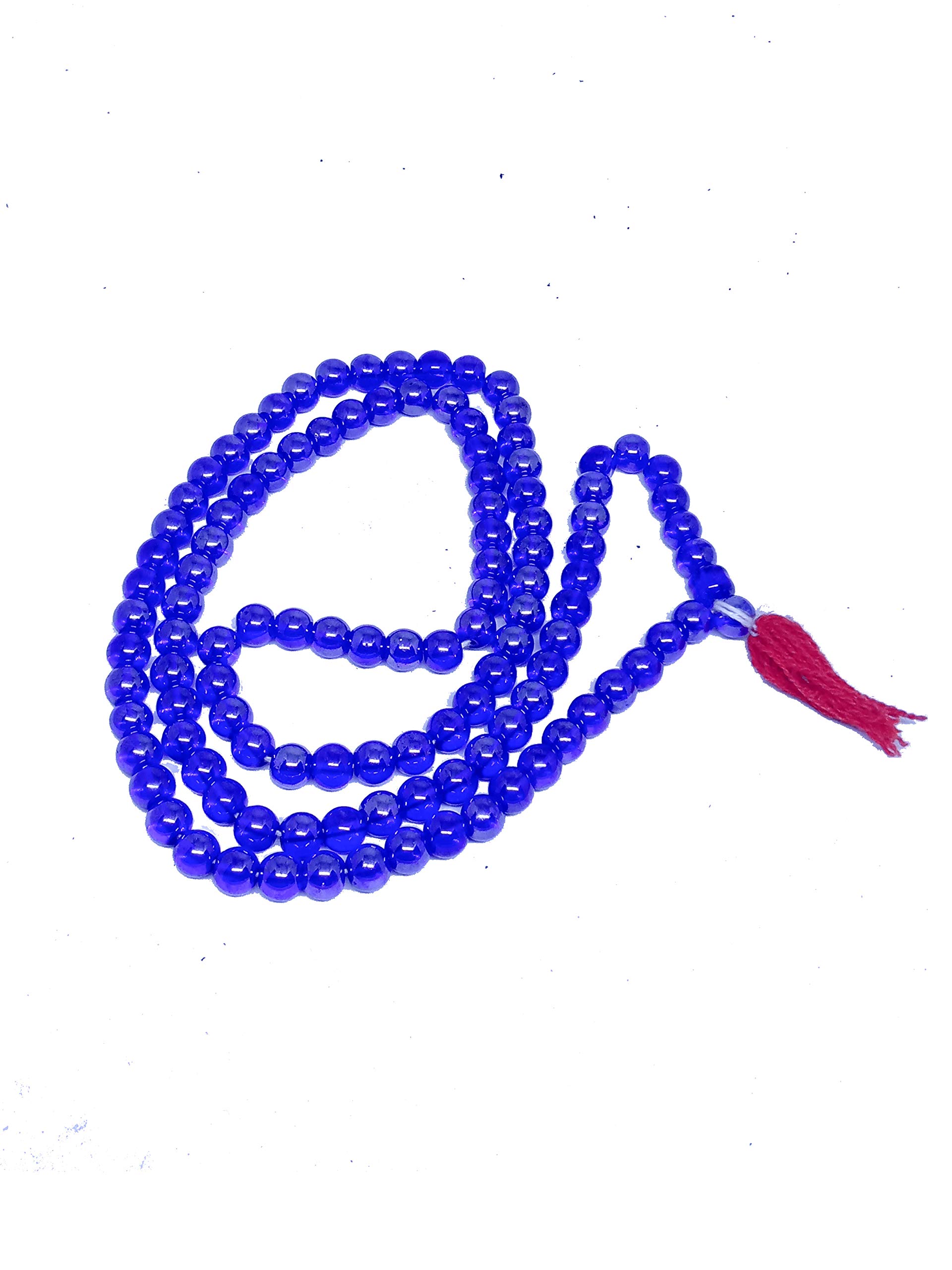 Unicop 100% Natural Blue Agate Hakik Akik Sapphire Crystal Spiritual Mala 5 mm Beads For Men And Women