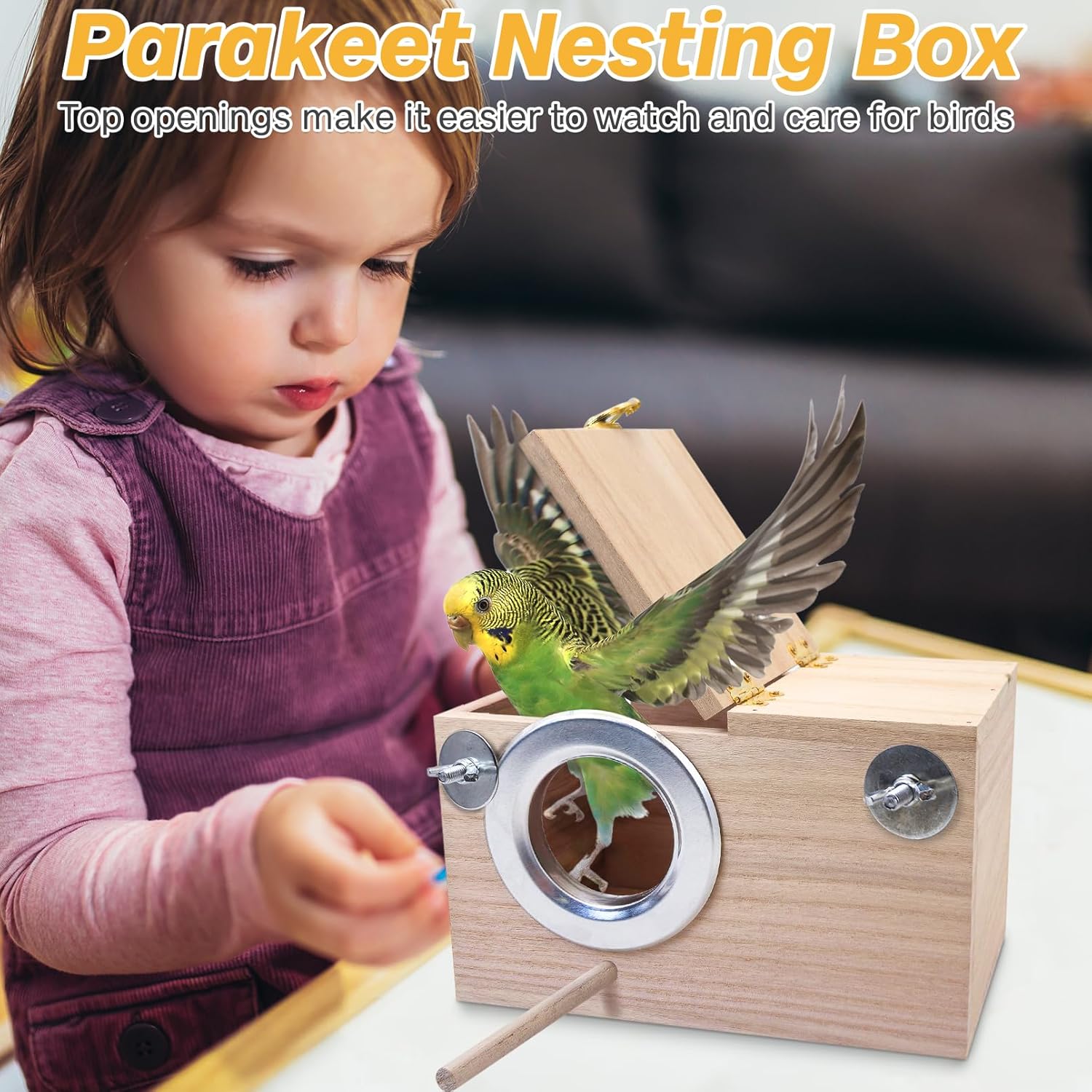 Pets At Home Wooden Bird Breeding Box Cage For Parrot Budgie