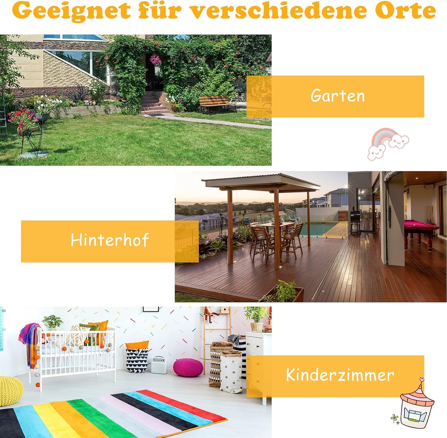 GOPLUS Kindersitzgruppe Outdoor, Picknicktisch mit Sonnenschirm, Picknickset mit Tisch & 2 Sitzbänke, Kinder Gartenmöbel, Sitzgruppe wetterfest, Kindermöbel für Garten & Hinterhof (Rot-Blau-Gelb)