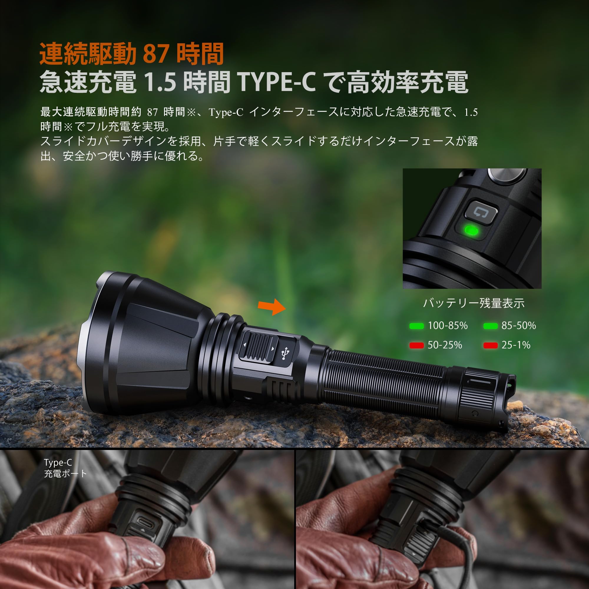 Amazon.co.jp: Fenix HT18R 2.0 懐中電灯 強力 ledフラッシュライト