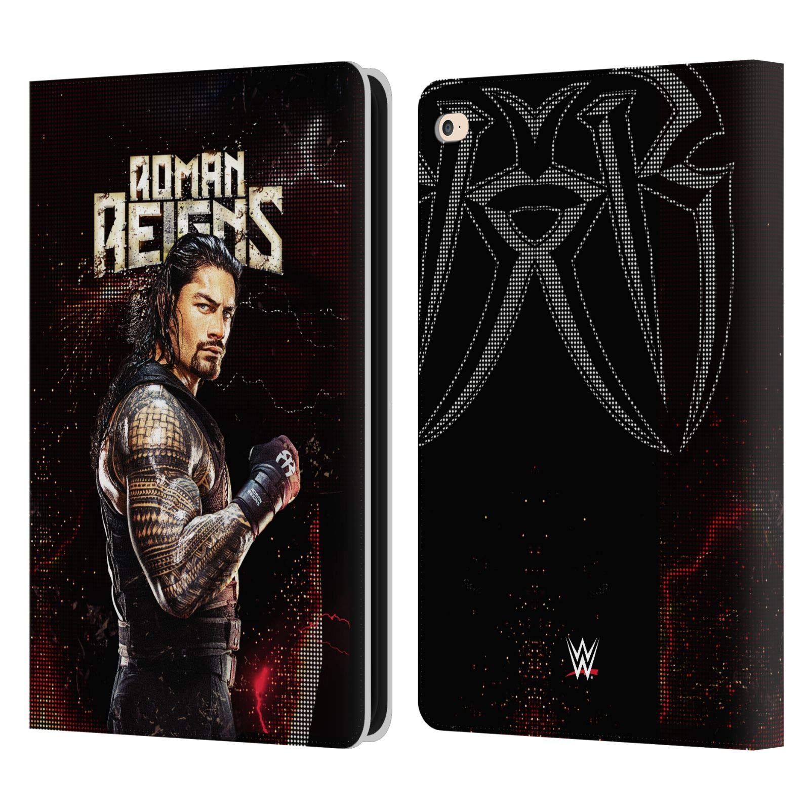 Head Case Designs Officially Licensed WWE Roman Reigns Superstars Leather Book Wallet Case Cover Compatible with Apple iPad Air 2 (2014)