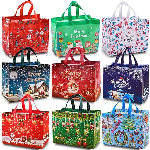 Christmas Tote Bags with Handles