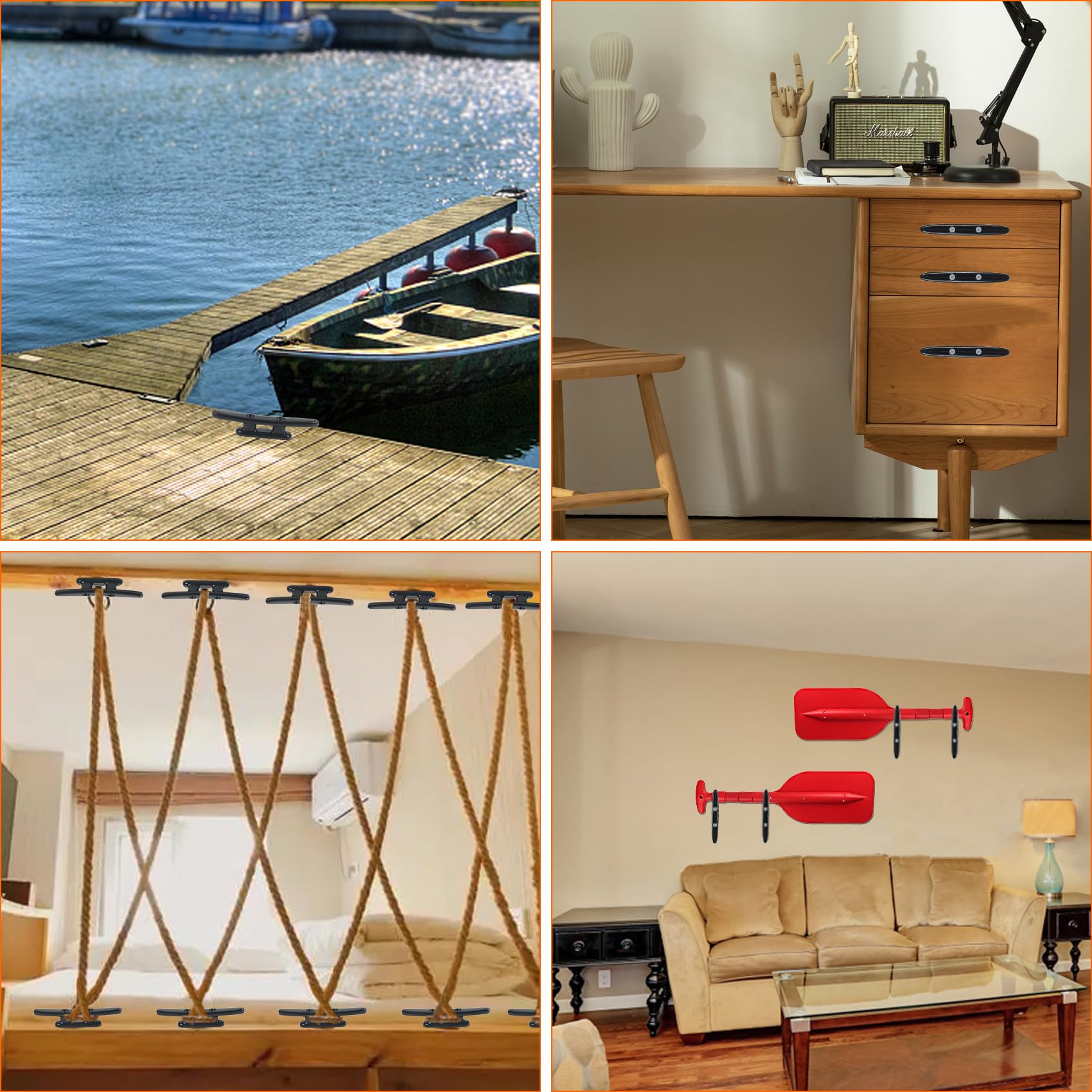 TIXIPEM Lot De 6 Crampons De Quai De Bateau De 7,6 Cm - Crampons En