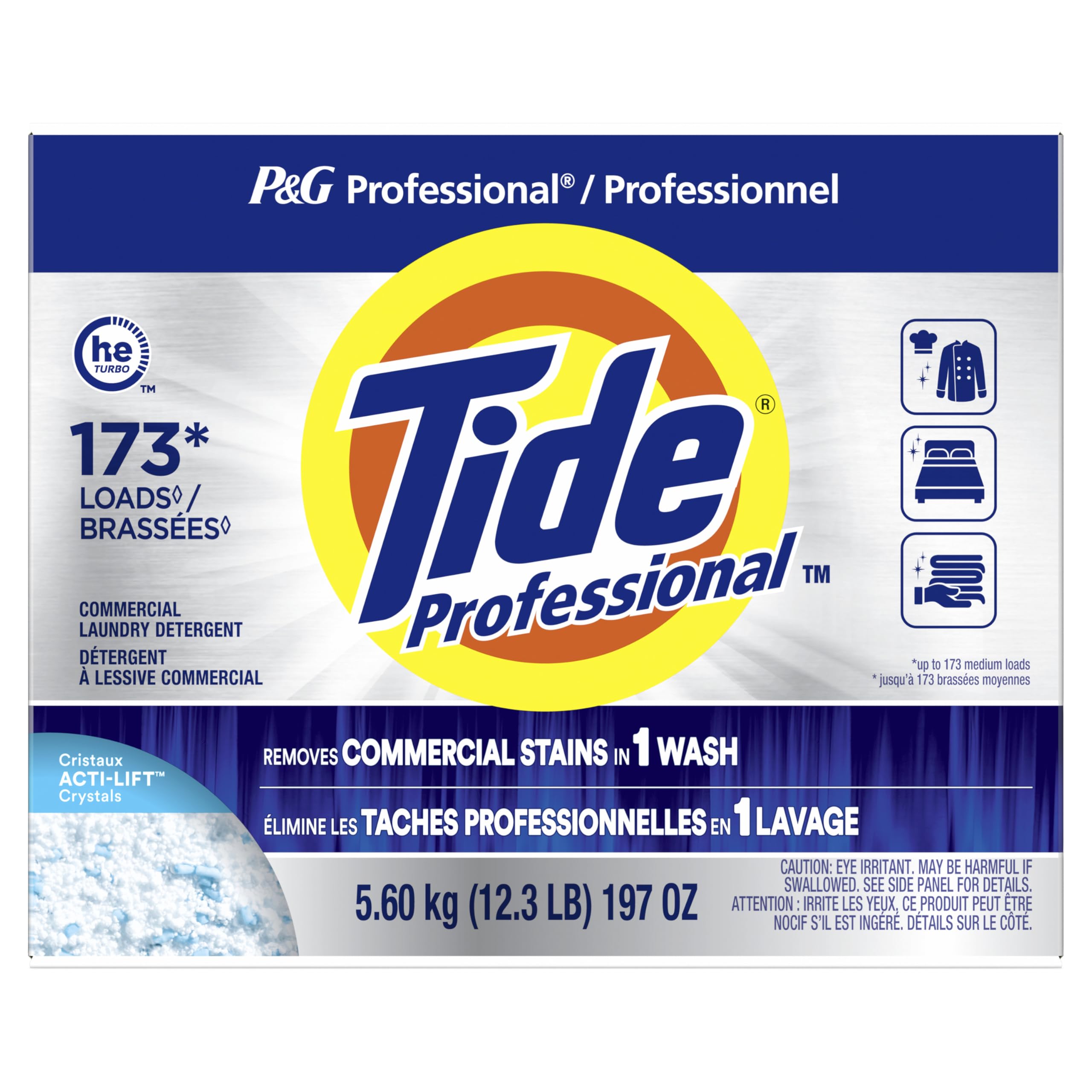 P&G Professional Tide Commercial Powder Laundry Detergent, 155-173 loads, 197 oz, For Business Use (Packaging May Vary)