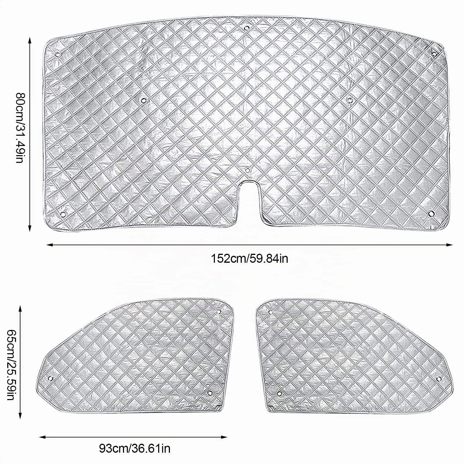 Sonnenschutz Auto Frontscheibe, Technology Thermomatte Kompatibel mit FIAT Ducato Citroën Jumper 2006-2021, Sonnenschutz Frontscheibe für Warmhalten Schützen der Privatsphäre