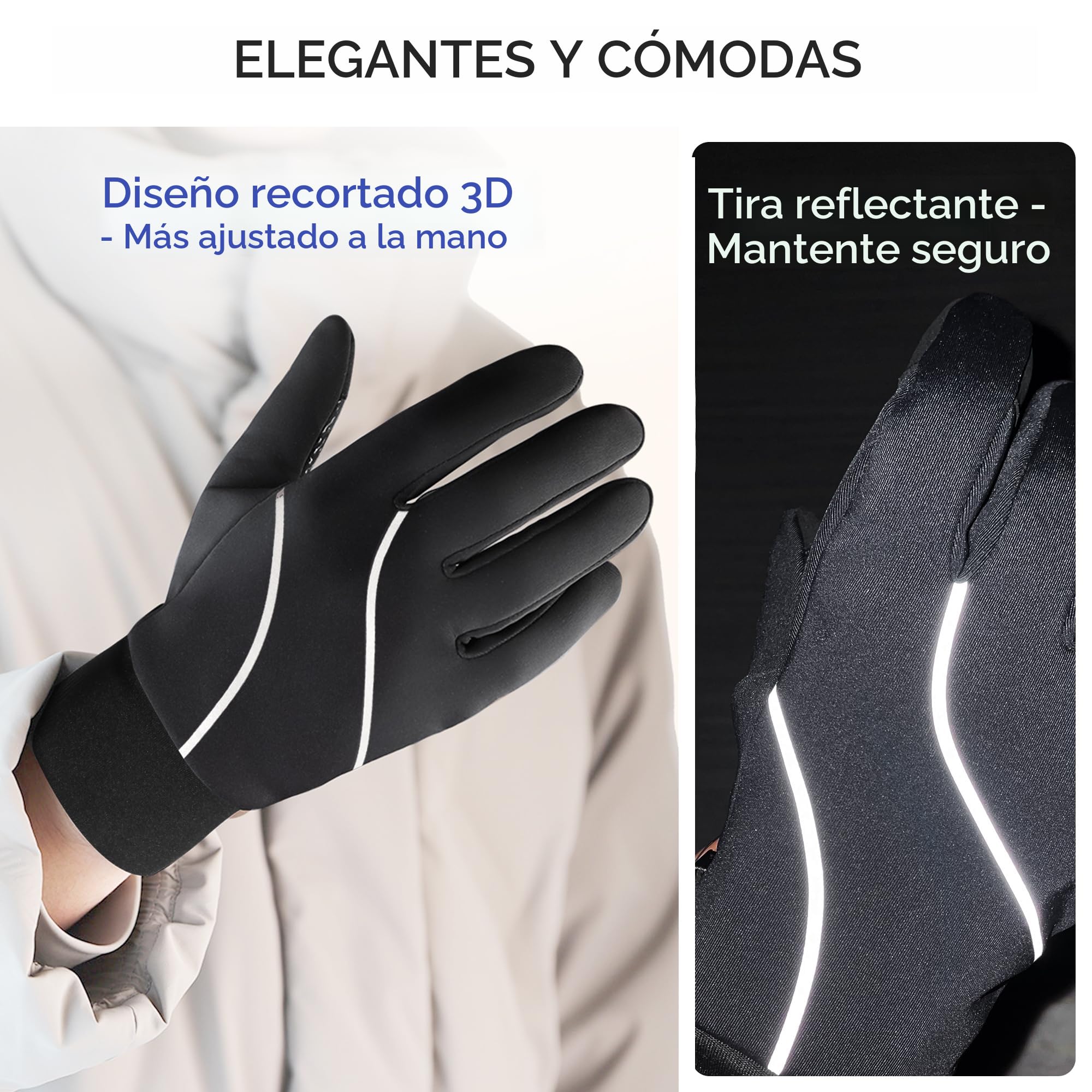Origem guantes térmicos hombre mujer, 3M Thinsulate guantes moto invierno,guantes de ciclismo a prueba de agua,antideslizante pantalla táctil guantes con caliente forro para correr,conducir,senderismo
