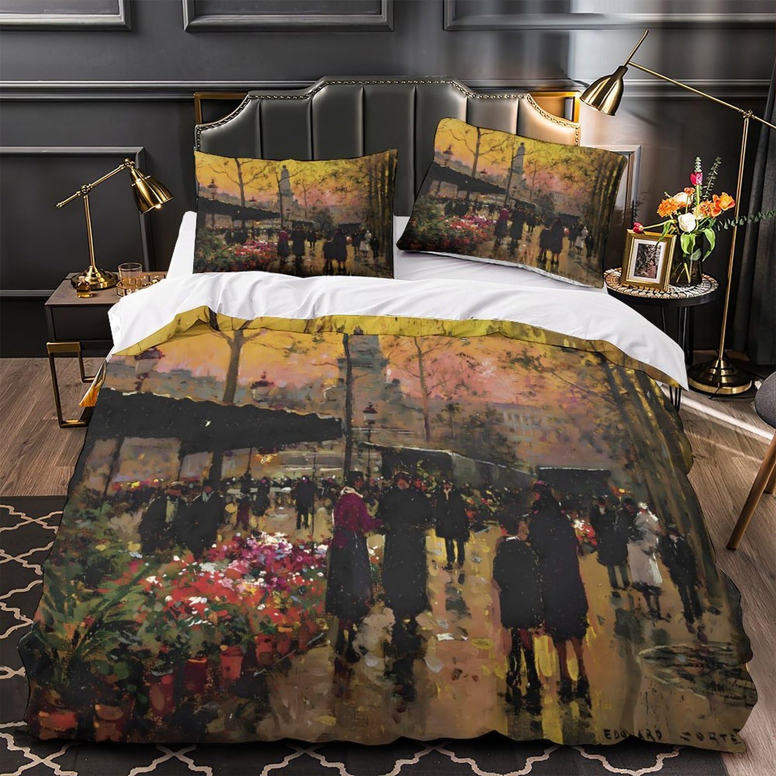 Housse de couette automne ultra douce et respirante pour les amoureux