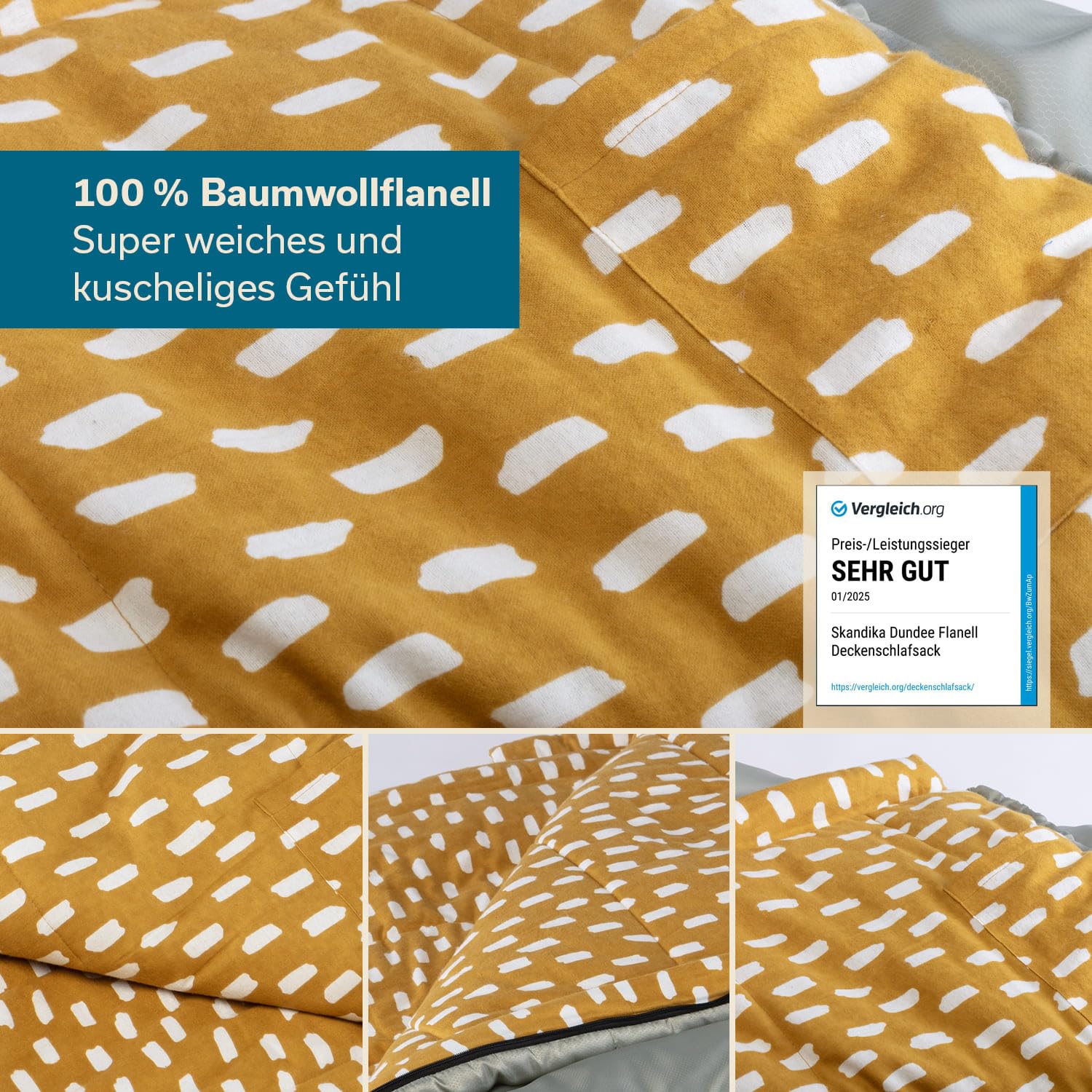 Skandika Dundee Junior śpiwór dla dzieci, flanelowa wyściółka wewnętrzna z bawełny, przytulnie miękka, wodoodporna, zakres komfortu do 10°C, 175 x 70 cm