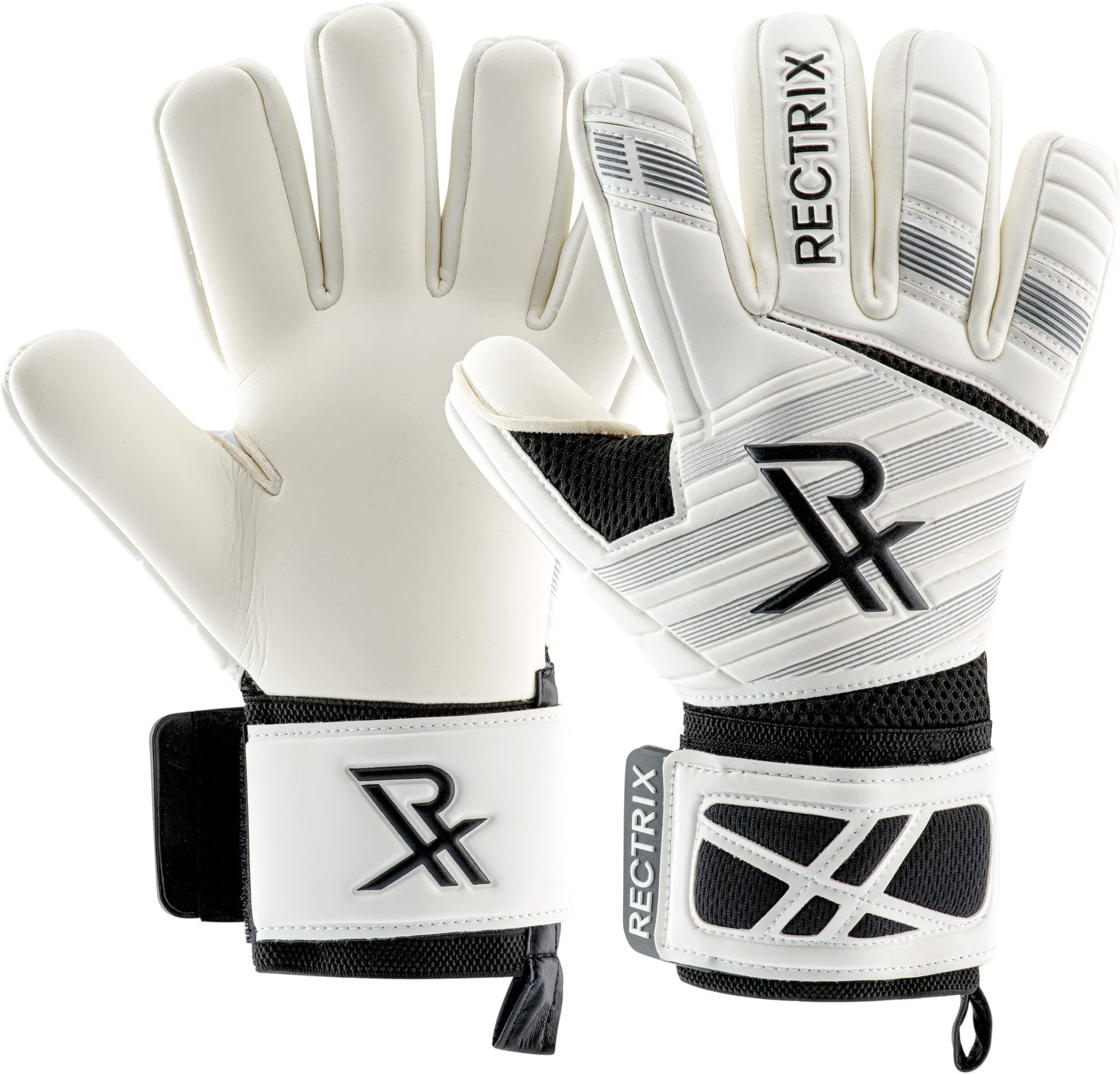 Rectrix 1.0 Goalkeeper Gloves – Durable All-Weather Negative Cut Soccer Gloves with Free Zip Case – Youth & Adult Sizes – Goalie Gloves for Men, Women & Kids