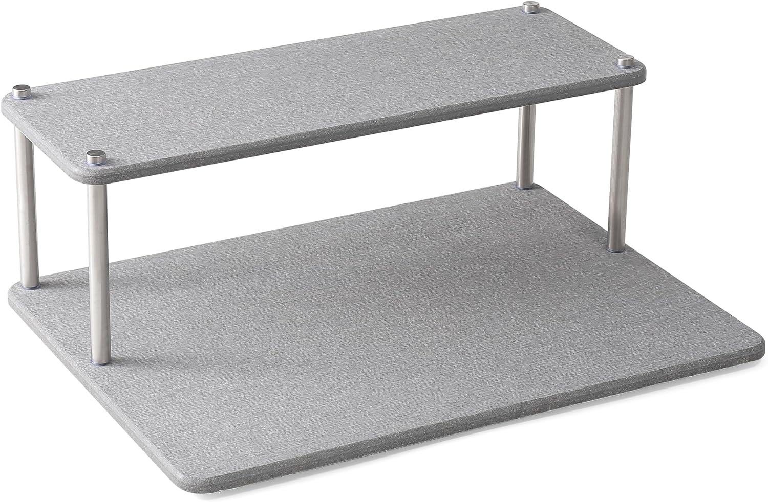 Stone Drying Mat for Kitchen Counter,2-Tier Space-Saving Dish Drying Mat Instant Water Absorption,Non-Slip,Heat-Resistant,Stone Drying Mat for Dishes and More(dark gray, 15.7*11.8*5.9inches)