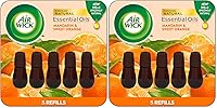 Vista 9 de Air Wick - Recambio de esencia de aceites esenciales, 5 unidades, mandarina y naranja dulce, difusor de aceites esenciales, ambientador