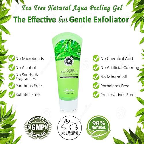 Miniatura 6 de Gel exfoliante facial, exfoliante suave no exfoliante para cara y cuerpo, exfolia, pela y elimina las células muertas de la piel, revela una piel