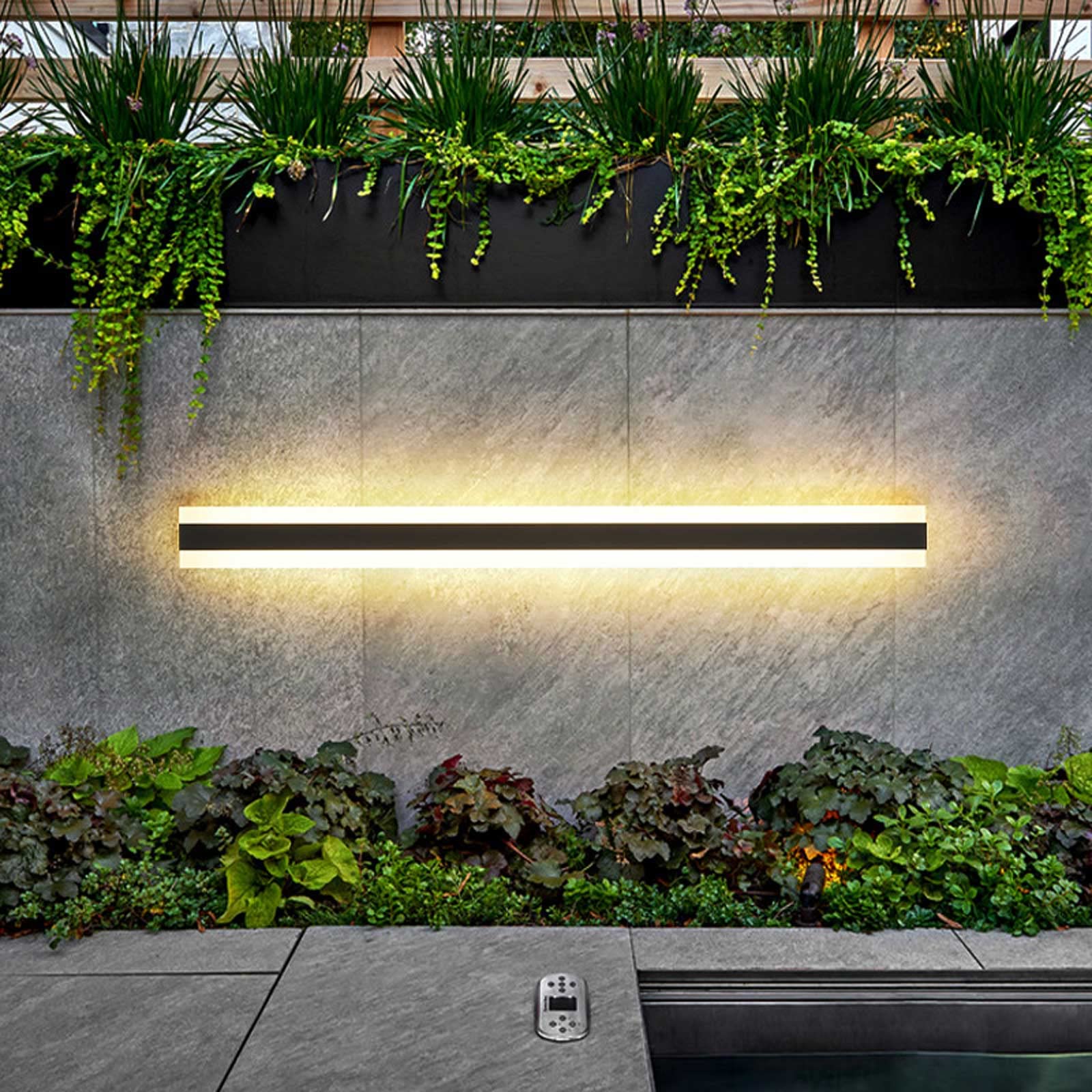 Applique murale LED extérieure longue bande étanche à lumière réglable