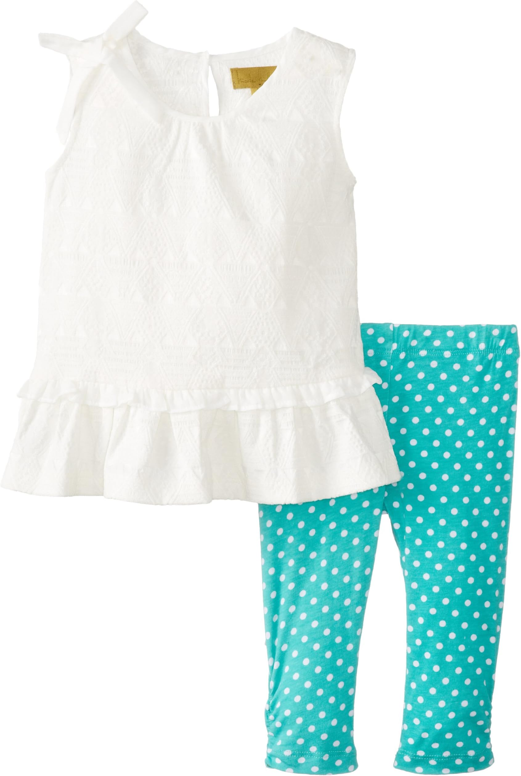 Nicole Miller Little Girls' Toddler Textured Sleeveless Tunic and Printed Legging