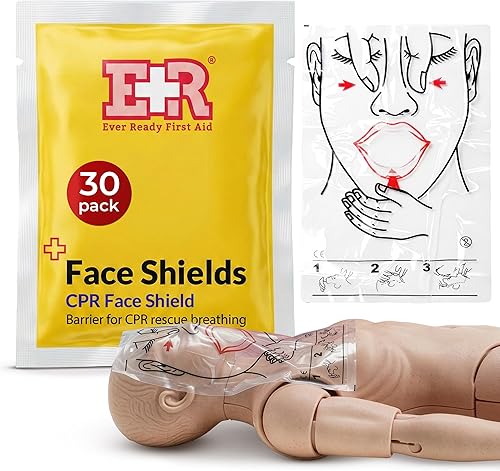 Ever Ready First Aid Protector facial RCP para adultos, niños y bebés, paquete de 30