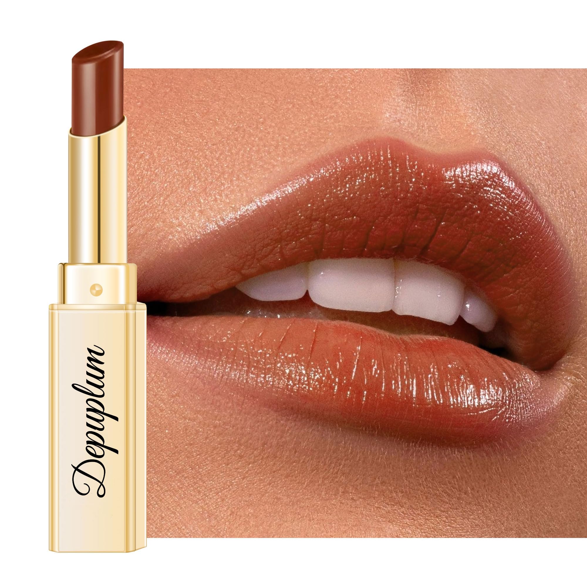 Brown Lipstick for Women Hydrate Cream Lipstick Moisture Lip Gloss Sheer-Medium Coverage Shine Long Lasting Lipsticks for Dry Lips, DM94 Caramel
