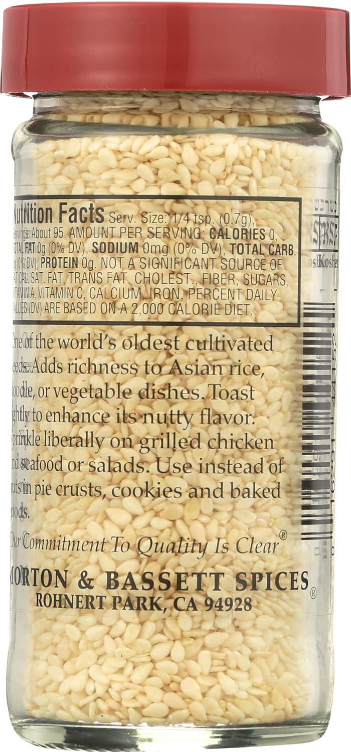 Morton & Basset Spices, Sesame Seed, 2.4 Ounce (Pack of 3)