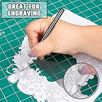 Vista 2 de DIYSELF Juego de 2 cuchillos Exacto para manualidades, arte y cuero - Cuchillo de precisión con 20 cuchillas #11 (negro)