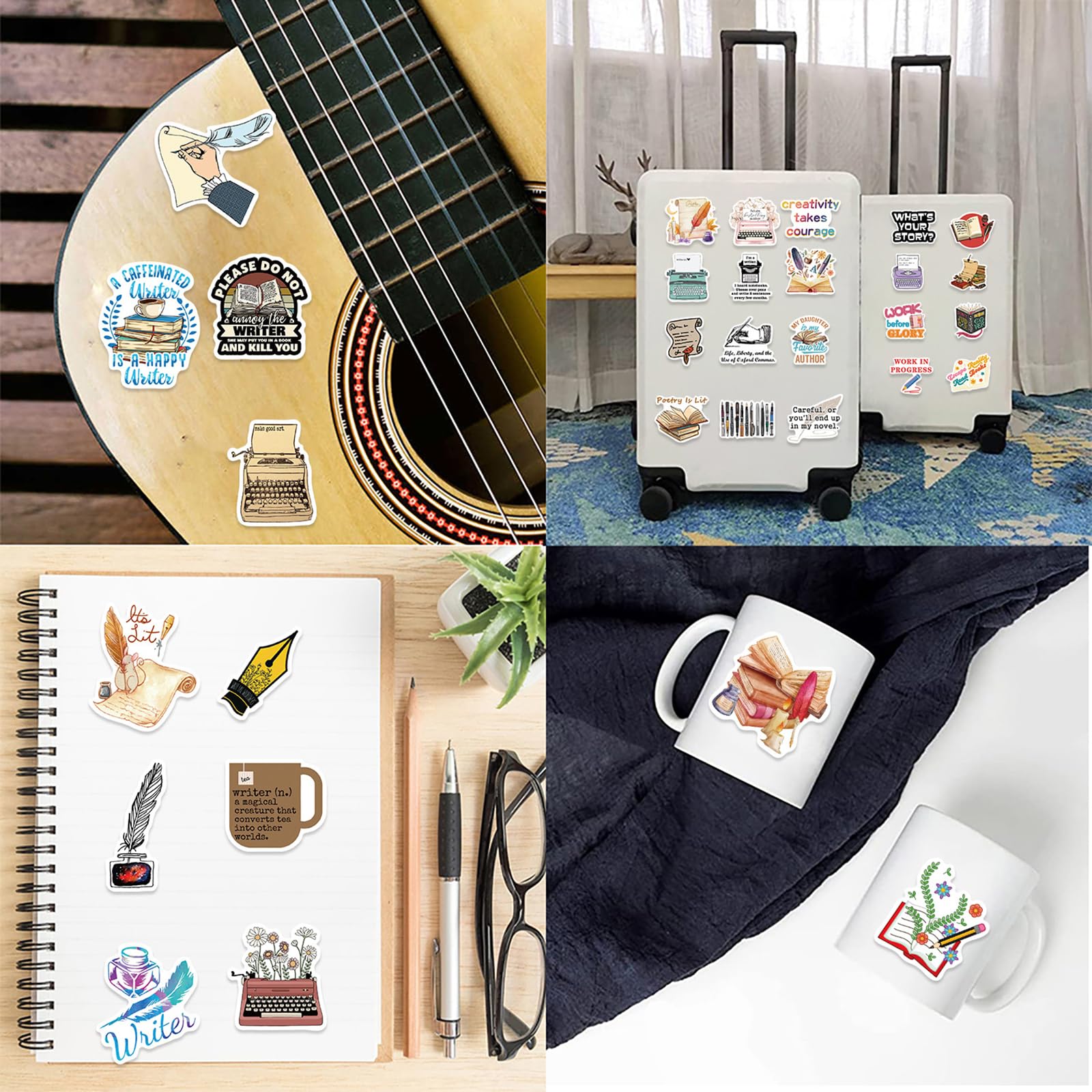 Lot De 50 Autocollants « I Love Reading » - Vinyle Imperméable, Pour Ordinateur, Voiture, Vélo, Casque
