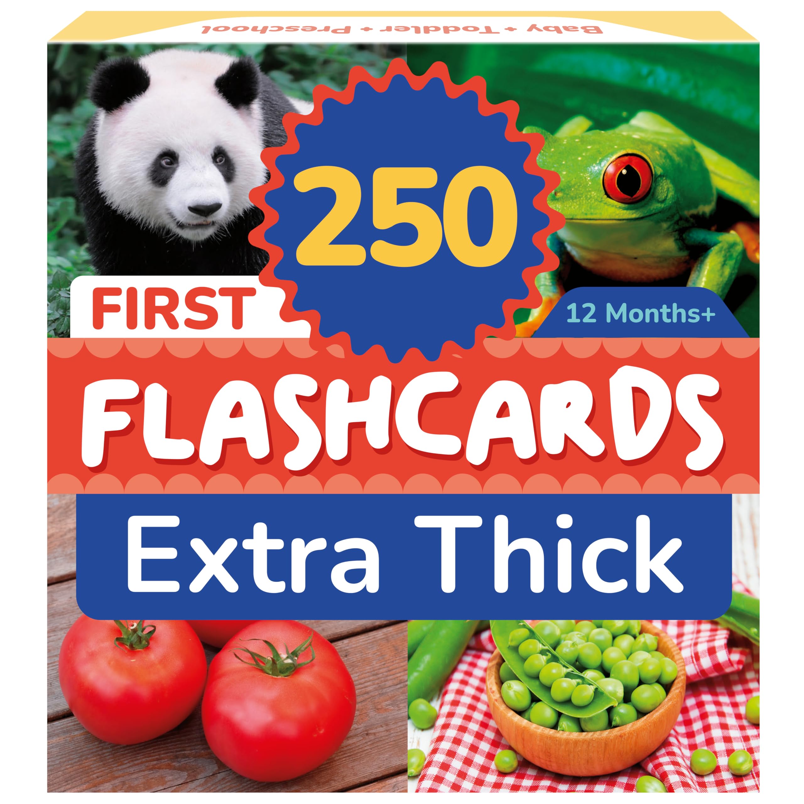 500 Words Thick & Sturdy Learning Flash Cards for Toddlers 1-3 with Rings - 1 Year Old Girl Gifts - Educational & Montessori Toys for 1 Year Old boy - Toddler Flashcards for Preschool & Kindergarten