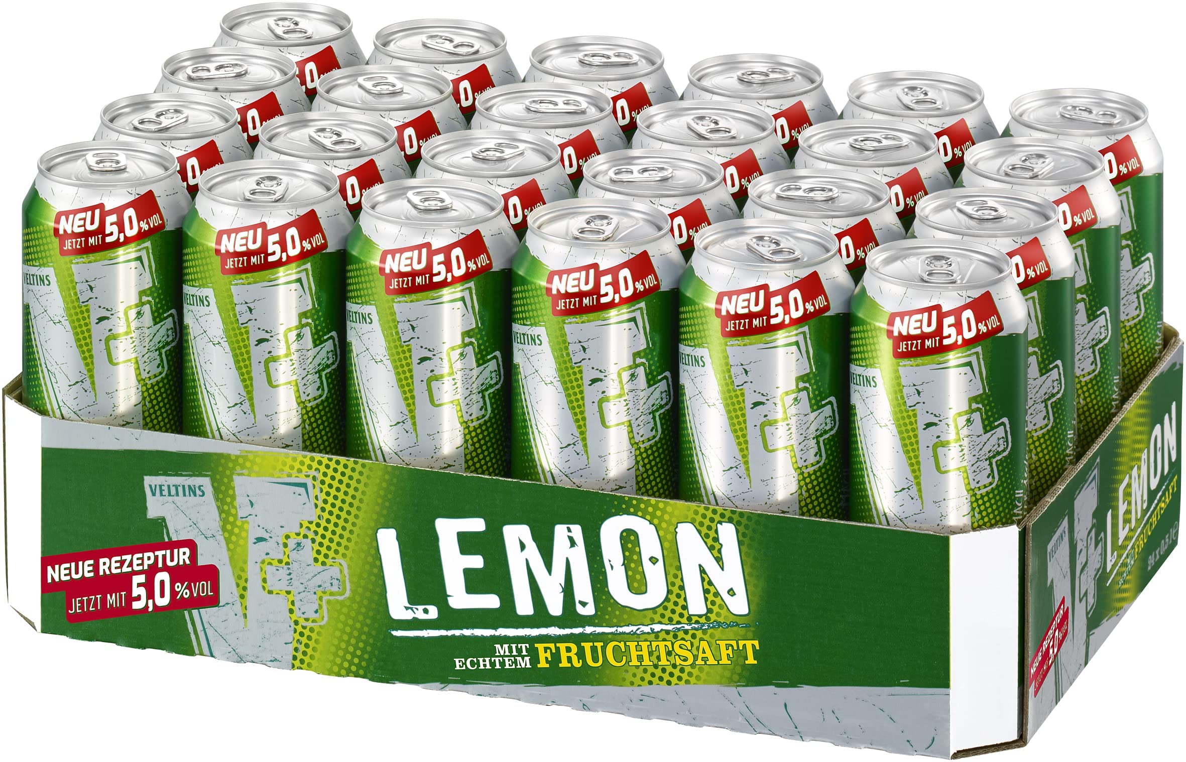 VELTINS V+ Lemon Biermischgetränk, EINWEG (24 x 0.5 l Dose)