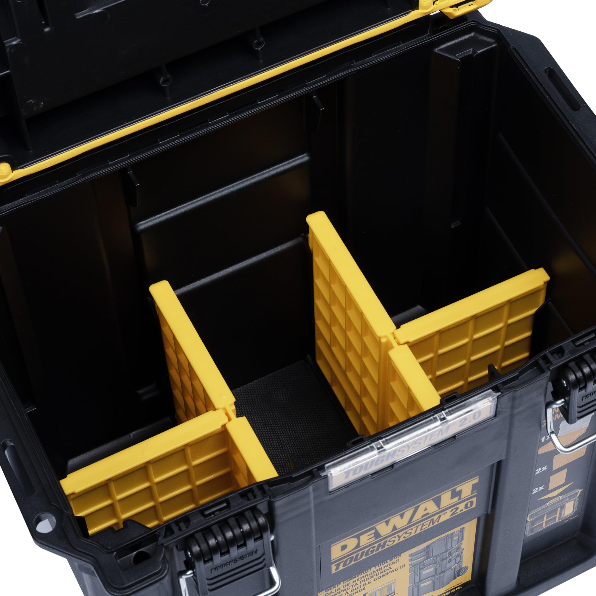DEWALT TOUGHSYSTEM 2.0 Caja de herramientas compacta y duradera con separadores extraíbles (DWST08035)