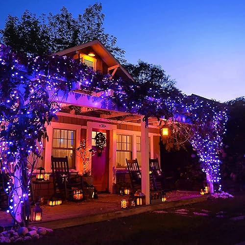Miniatura 3 de JMEXSUSS 200 luces solares púrpuras de Halloween del LED/200 luces de Halloween púrpura LED