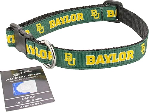 Baylor Bears - Collar de perro con cinta - Grande