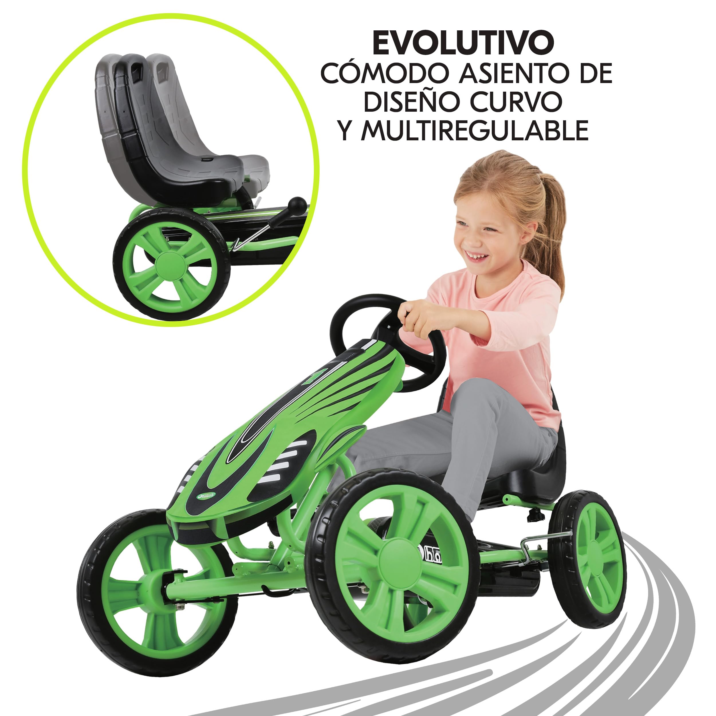 hauck Toys for Kids GoKart Speedster - Kart a Pedales Enfant, avec Frein à Main et Siège réglable - Dès 4 Ans - Rouge hauck Toys for Kids GoKart Speedster - Kart a Pedales Enfant, avec Frein à Main et Siège réglable - Dès 4 Ans - Rouge