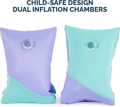 Miniatura 4 de Swimways Soft Swimmies Flotadores inflables para niños pequeños, flotadores inflables para aprender a nadar y flotadores de brazos, accesorios de