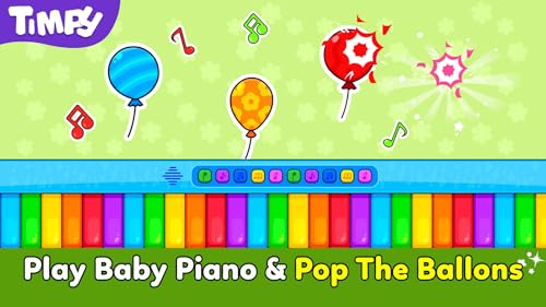 Canções musicais de piano para crianças - Timpy Baby Games para crianças em idade pré-escolar