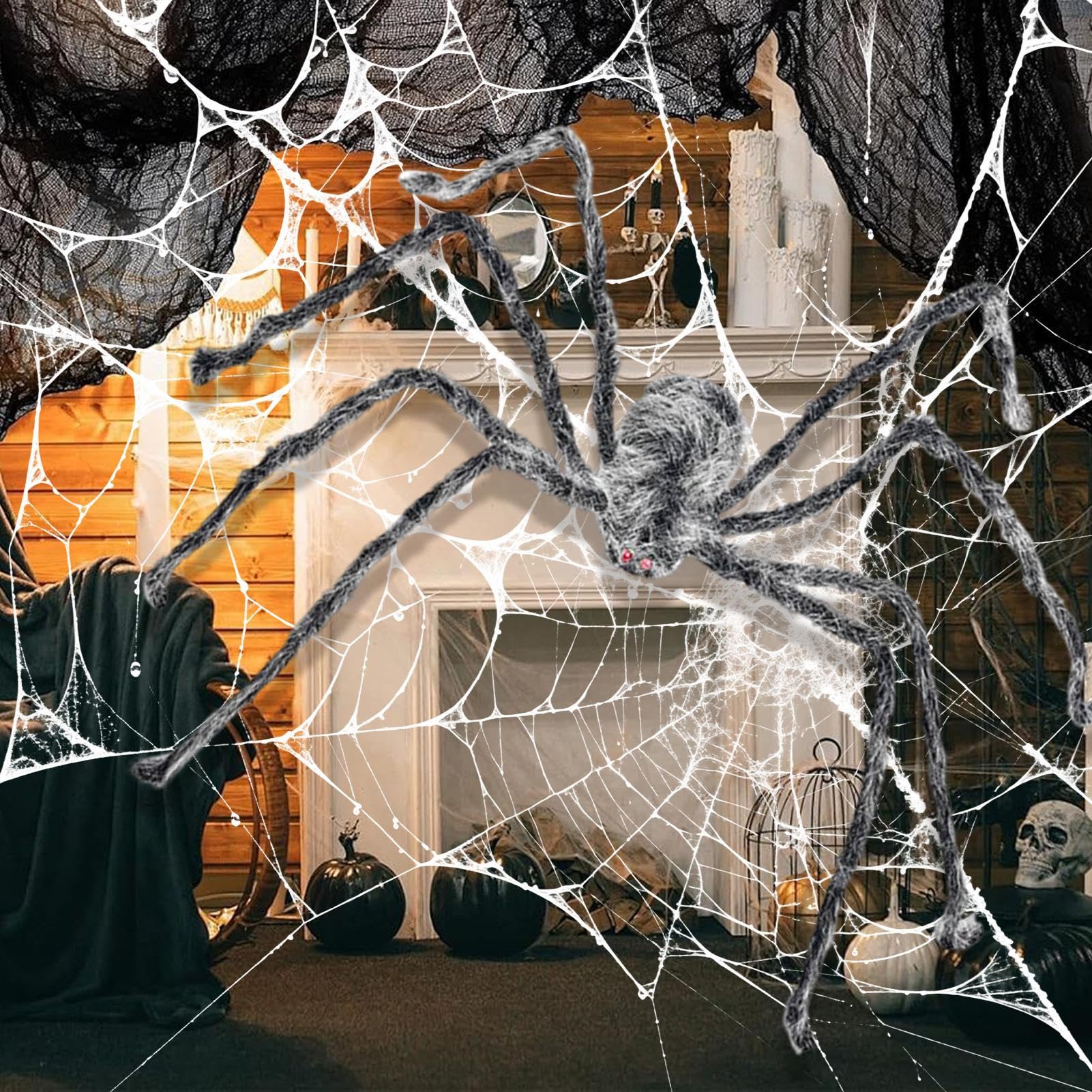 Pająki Halloween Duże Na Zewnątrz Straszny Akcesorium Na Święto Żartów