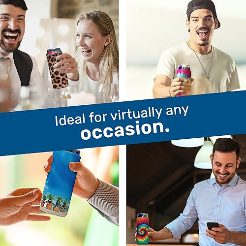 Miniatura 5 de QualityPerfection Fundas delgadas para enfriadores de latas (paquete de 2) aisladas, cerveza/bebida energética de neopreno de alta calidad de 0.157