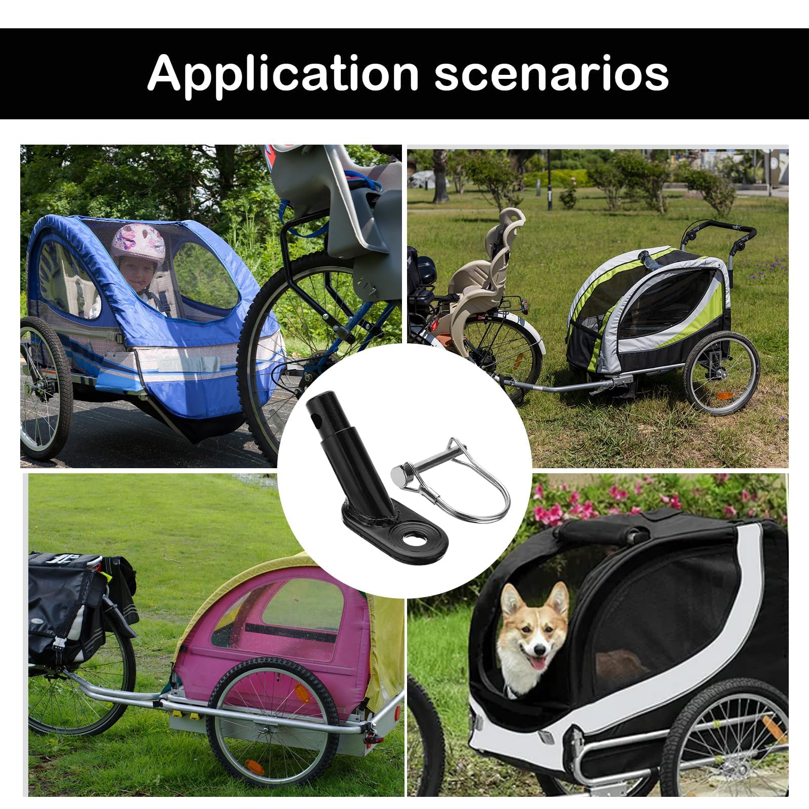 Frizione Rimorchio Bicicletta,Frizione Croozer,Gancio di traino per bicicletta,Frizione per bicicletta per rimorchio,Accoppiamento universale per bicicletta per bambini rimorchio passeggino rimorchio