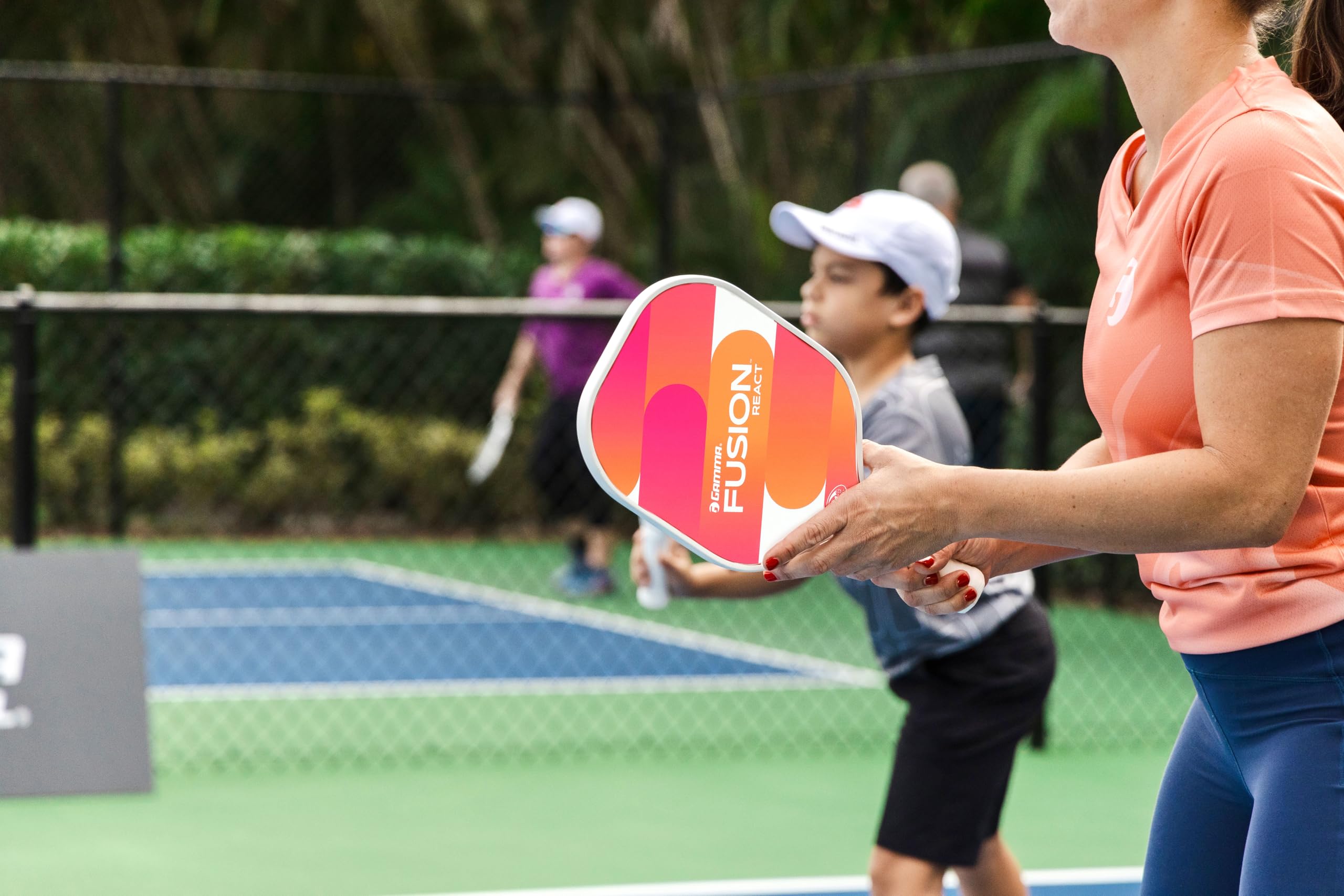 GAMMA Pickleball-Paddel, Fusion React & Fusion Power, breitere Oberfläche maximiert das Trefferpotenzial für alle Schwierigkeitsstufen, mehrere Farben für individuelle Vorlieben, USAPA-zugelassene