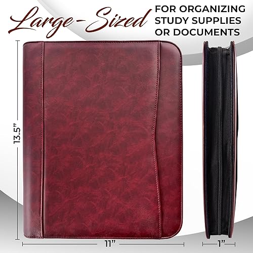 Miniatura 10 de DEHITE - Cartera de cuero para hombre, regalos religiosos cristianos, carpeta con cremallera de grano completo con bolsillo para laptop, organizador