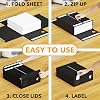 Organizador y almacenamiento para sábanas SpaceAid de 6 paquetes, organizador de sábanas plegable con ventana para clóset de ropa blanca, guardián de juegos de cama para almacenamiento de camas tamaño queen y king (negro) 7