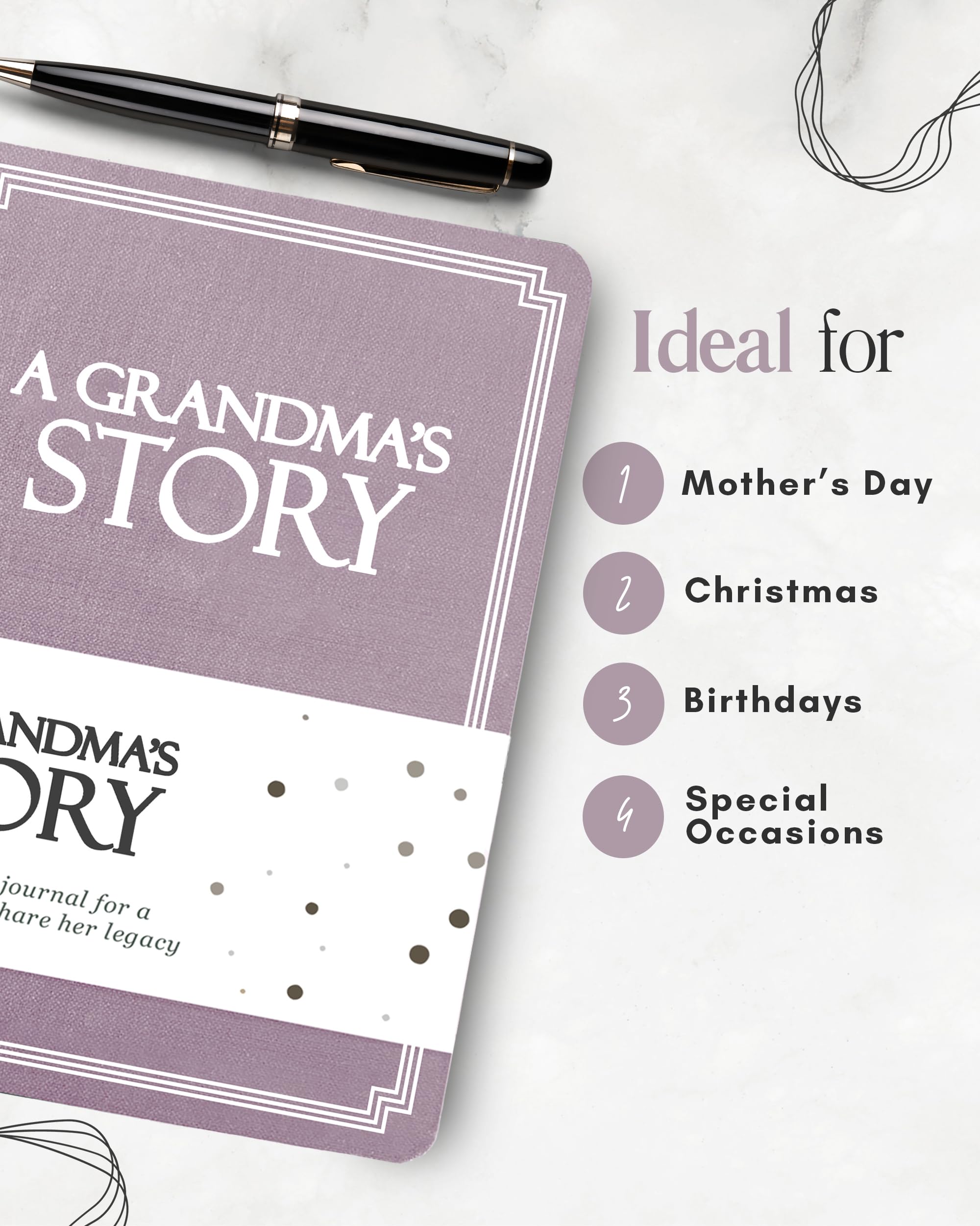 Grandma's Life Story Journal (Hardcover): Ein bedeutungsvolles Andenken für Oma, um ihre Reise & Erinnerungen zu teilen, Buch enthält über 250 prompt Fragen, sentimentales Geschenk für Muttertag,